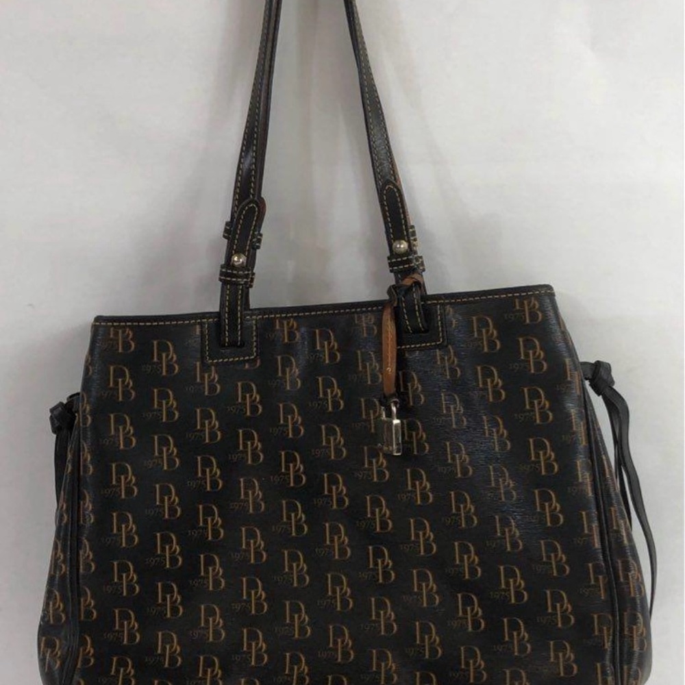 Dooney & Bourke Dark NavyTote Bag with Leather Handles